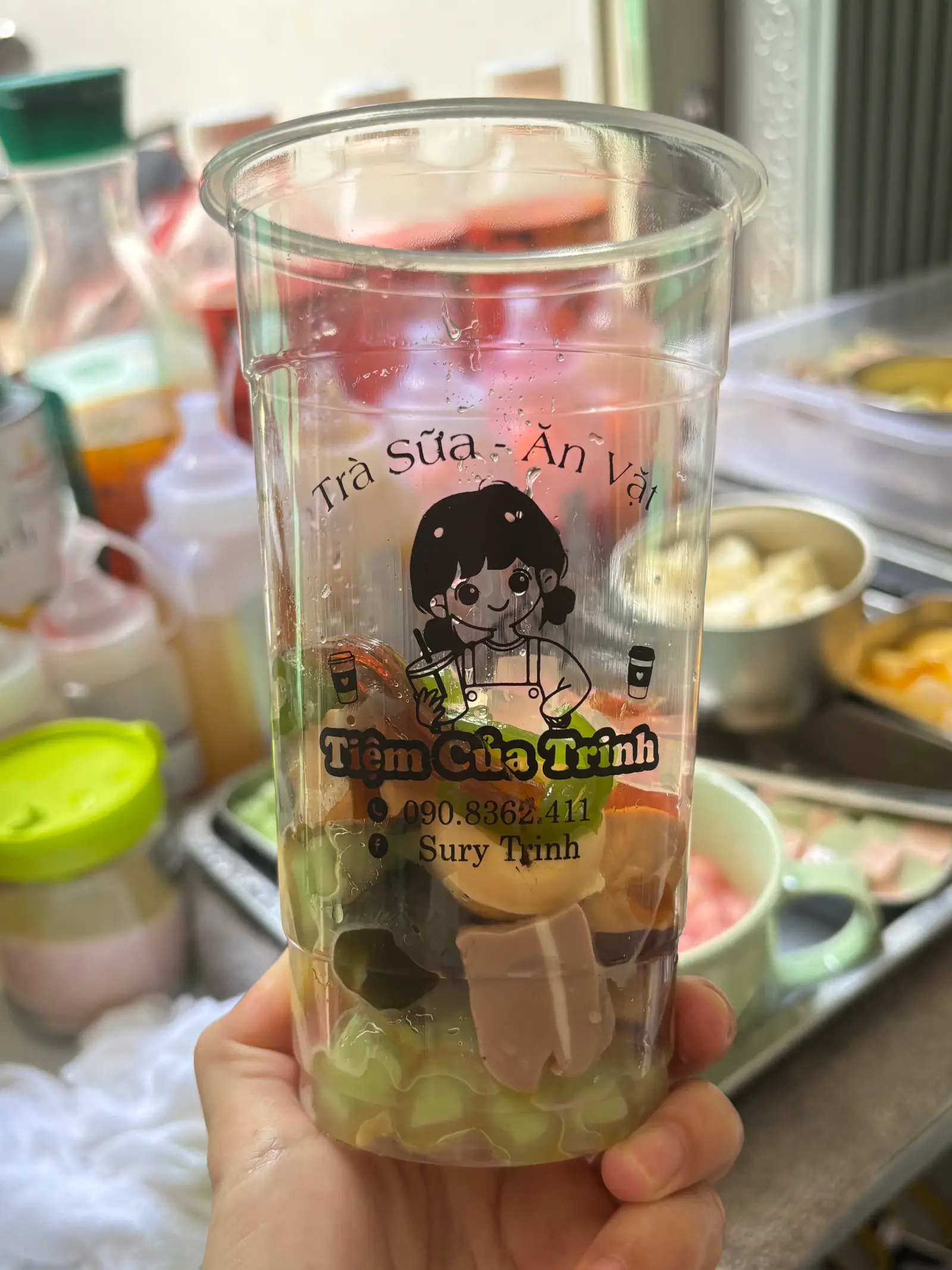 Hình ảnh Trà sữa truyền thống full topping
