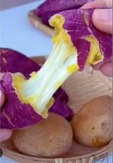 Hình ảnh bánh củ khoai lang or khoai Tây phô mai kéo sợi 