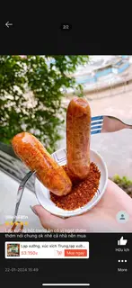 Hình ảnh Lạp Xưởng Nướng Đá  - 2 Cây
