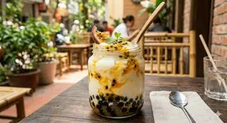 Hình ảnh Sữa chua trân châu Chanh Leo