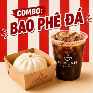 Hình ảnh Bánh bao - cà phê đá