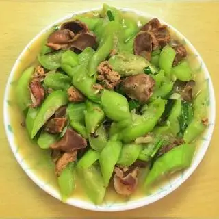 Hình ảnh Lòng mề xào mướp