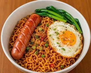 Hình ảnh Mì Trộn Indomie Xúc Xích+ Trứng
