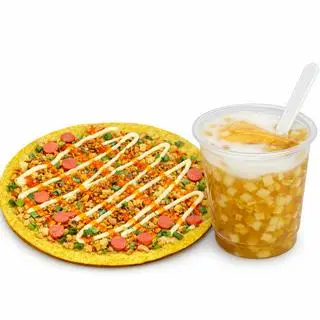 Hình ảnh Combo bánh tráng nướng - chè bưởi