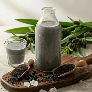Hình ảnh Sữa đậu đen mè đen