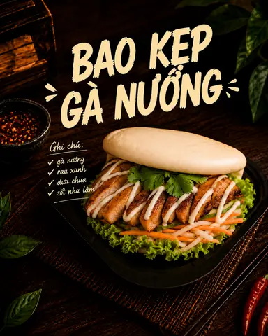 Hình ảnh Bao gà nướng
