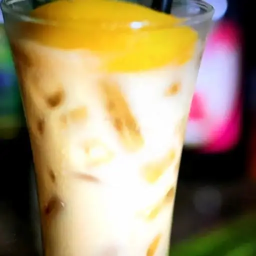 Hình ảnh Trà đào sữa trân châu đen M