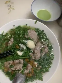 Hình ảnh Hủ tiếu thịt bằm trứng cút 