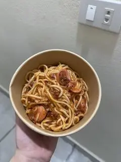 Hình ảnh mỳ ý bò bằm xúc xích