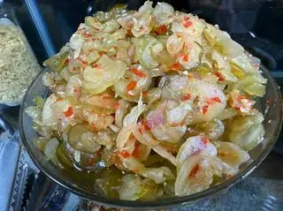 Hình ảnh Dưa mắm( dưa leo muối) ăn chay đc