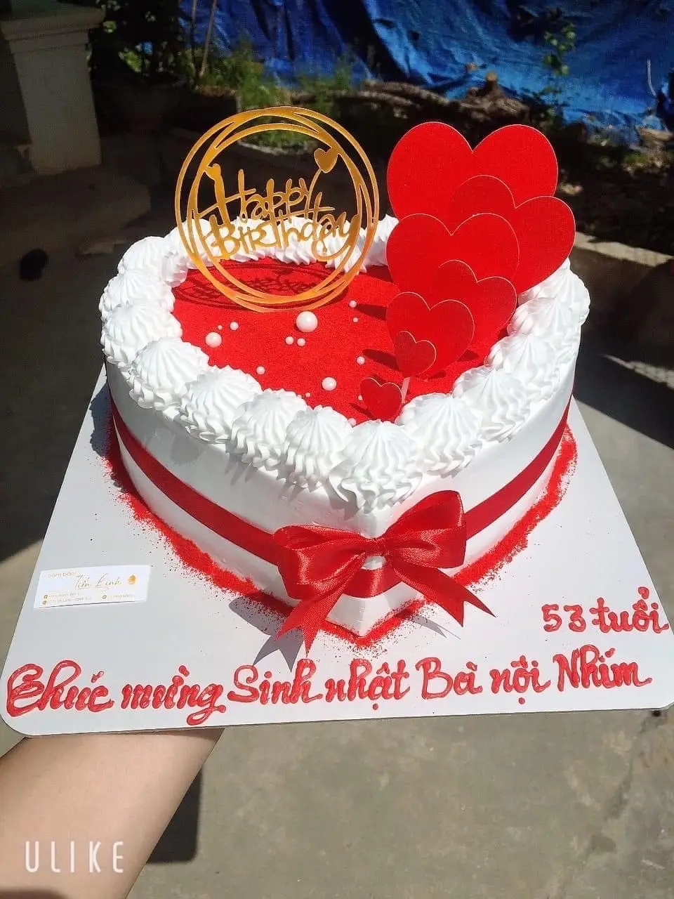 Hình ảnh Bánh sinh nhật trái tim mẫu 5