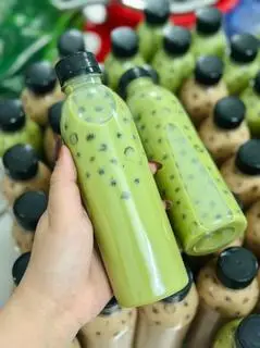 Hình ảnh Trà sữa thái xanh chai 330ml