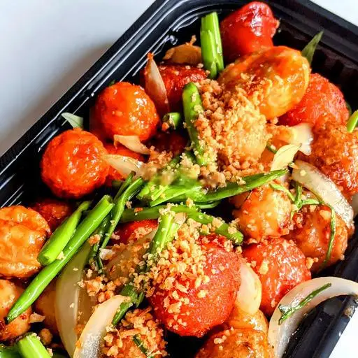 Hình ảnh Combo cá - tôm - bò viên chiên nước mắm