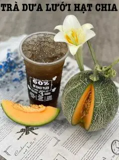 Hình ảnh  Trà dưa lưới hạt chia trân châu trắng