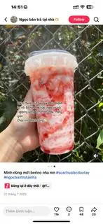 Hình ảnh sữa chua dâu