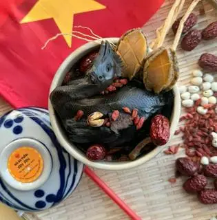 Hình ảnh Gà ác tiềm thuốc bắc bào ngư 2 con