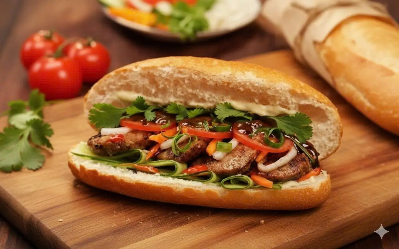Hình ảnh Bánh mì Thịt nướng sốt đặc biệt