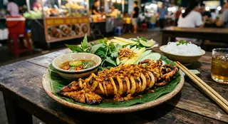 Hình ảnh mực nướng sa tế 100g