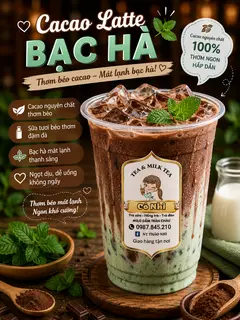 Hình ảnh Cacao latte bạc hà