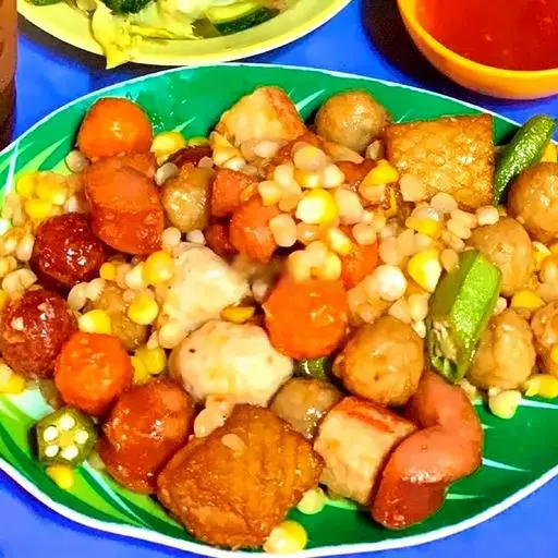 Hình ảnh Combo cá viên xào bơ bắp sốt mắm tỏi - lớn