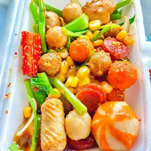 Hình ảnh Combo cá viên xào bắp sốt bơ cay - nhỏ