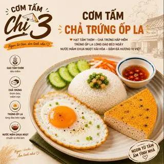 Hình ảnh Cơm Tấm Chả Hấp Trứng Ốp La