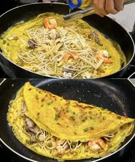 Hình ảnh Bánh xèo hải sản củ hủ