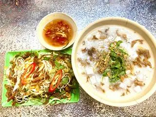 Hình ảnh Cháo nấm môn+ gỏi hoa chuối