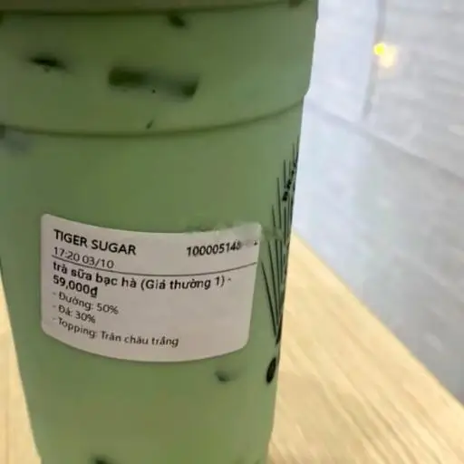 Hình ảnh Trà Sữa Bạc Hà trân châu đen M
