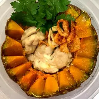 Hình ảnh Óc heo chưng bí đỏ