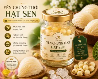 Hình ảnh Yến chưng Tươi Hạt Sen