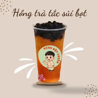 Hình ảnh Hồng trà tắc sủi bọt trân châu-Size L(700ml)