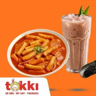 Hình ảnh Tokbokki sốt cay + tặng trà sữa Lion