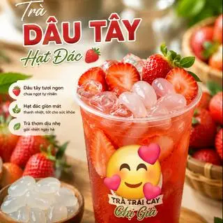 Hình ảnh Trà dâu tây hạt đác 