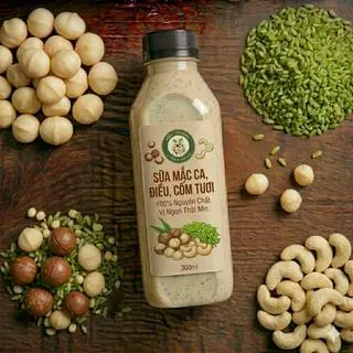 Hình ảnh Sữa hạt điều macca cốm non