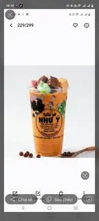 Hình ảnh trà thái đỏ full topping 12 loại thạch (L 