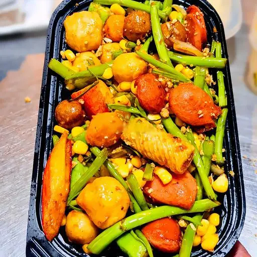 Hình ảnh Combo cá viên xào bắp sốt bơ cay- lớn