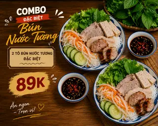 Hình ảnh Combo Cặp Đôi Bún Nước Tương Đặc Biệt Nhà Táo 