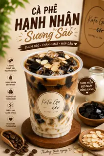 Hình ảnh Cà phê hạnh nhân sương sáo 