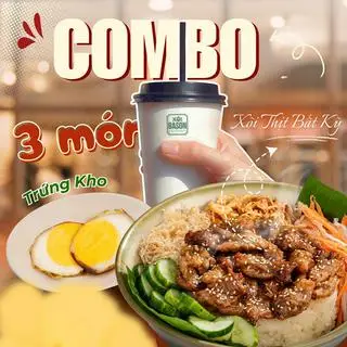 Hình ảnh Combo Xôi Thịt - Chà Bông - Trứng Kho - Sữa Đậu Nành 325ml