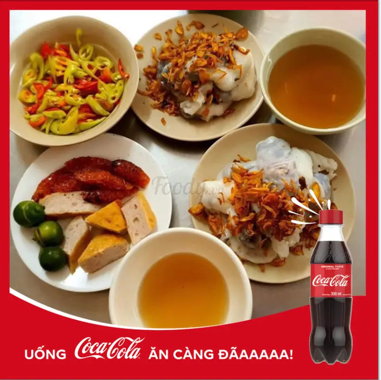 Hình ảnh Bánh cuốn chả quế + Coca
