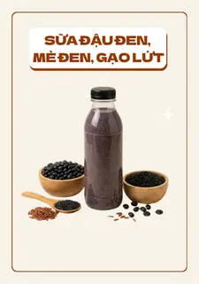 Hình ảnh Sữa đậu đen, mè đen, gạo lứt