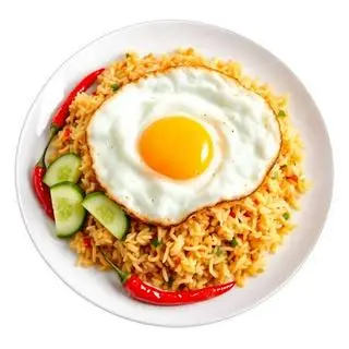 Hình ảnh cơm đảo trứng ốp la