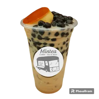 Hình ảnh Trà sữa trân châu bánh flan