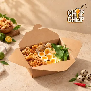 Hình ảnh Bánh tráng trộn Tóp mỡ lòng đào (phần 1-2 người)