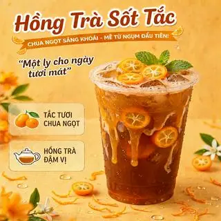 Hình ảnh hồng trà sốt tắc