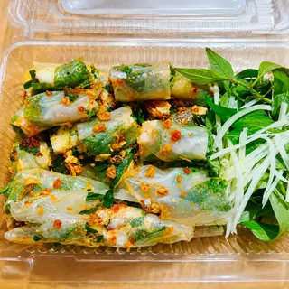 Hình ảnh Bánh Tráng Dẻo Cuốn Tóp Mỡ