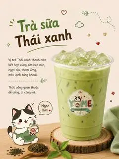 Hình ảnh Trà sữa Thái xanh