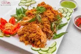 Hình ảnh Tôm thẻ rang muối hồng công 1 phần 350gr