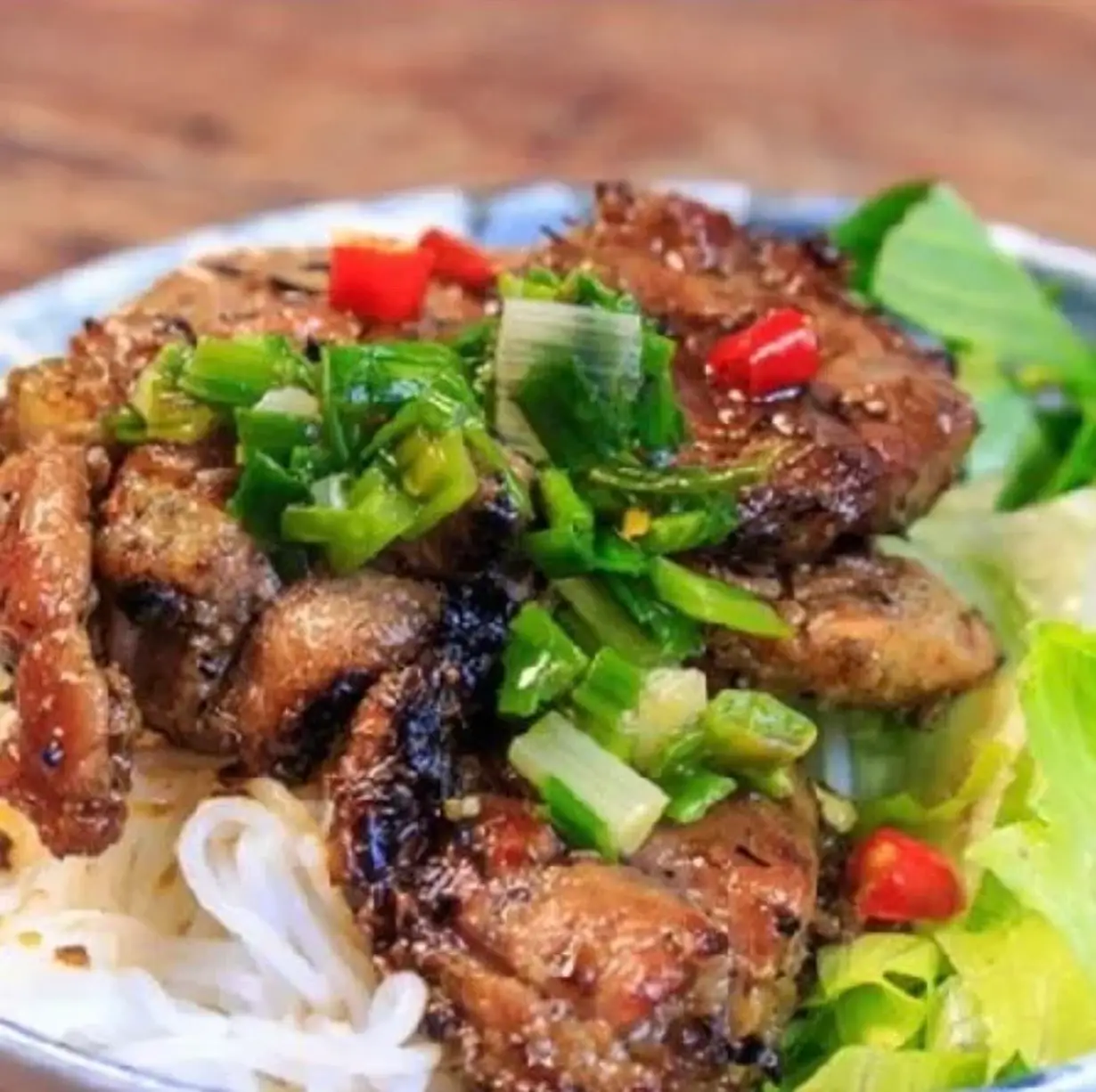 Hình ảnh Bánh Hỏi Thịt Nướng 